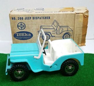 Vintage Tonka Jeep Dispatcher,  Pressed Steel Toy Vehicle No.  200 Rare