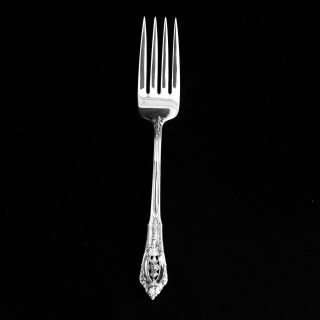 1 Rose Point By Wallace Silver Sterling Cold Meat Serving Fork 8 1/8 " No Mono