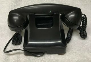 Vintage 1940s WESTERN ELECTRIC Black 302 12 - 48 Rotary Dial Desktop Telephone 4