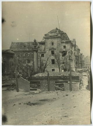 Wwii Large Size Press Photo: Anti - Tank Fortification In Surrendered Berlin,  1945