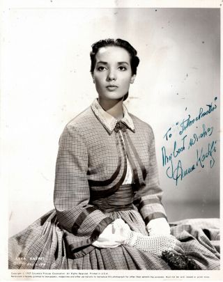 Exotic Actress Anna Kashfi,  Rare Signed Vintage Studio Photo.