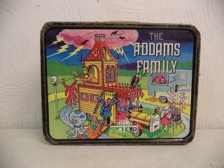 VINTAGE 1974 KING - SEELEY ADDAMS FAMILY METAL LUNCHBOX COMPLETE WITH THERMOS 4