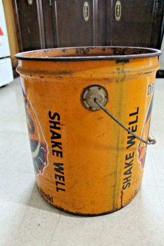 VINTAGE 1950 ' s DAD ' S ROOT BEER 5 GALLON ADVERTISING BUCKET TIN SIGN CAN 2