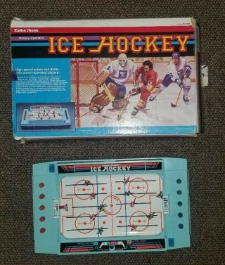 Vintage Radio Shack Electronic Tabletop Ice Hockey Arcade Game No Pucks