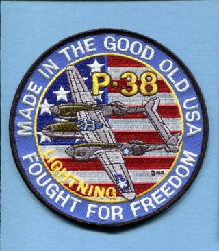 Lockheed P - 38 Lightning Ww2 Usaf Army Air Corps Fighter Squadron Jacket Patch Sl