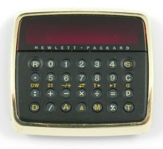 Hp - 01 Hewlett Packard Vintage Calculator Watch Nos W/ Flaws Bezel / Upper Case
