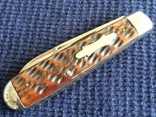 Vintage York Knife Co.  Hammer Brand Bone Swell End Jack Pocket Knife Vg,  Nr