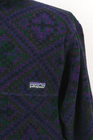 Vintage Patagonia Snap Tee Aztec Southwestern Fleece Coat Jacket Usa Mens Large