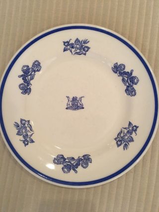 Vintage S.  A.  Railroad Pottery - Dinner Plate From Blue Train