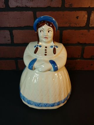 Vintage Paint Shawnee Great Northern Dutch Girl /jill Cookie Jar