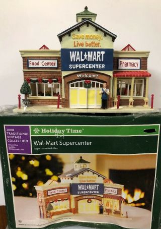 2008 Holiday Time Walmart Supercenter Christmas Village Traditional Vintage