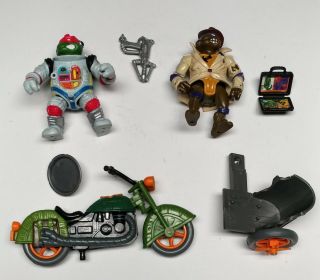 1991 Vintage TMNT Shredder Mobile Nitro Car Complete Bebop Rocksteady Don Raph 8