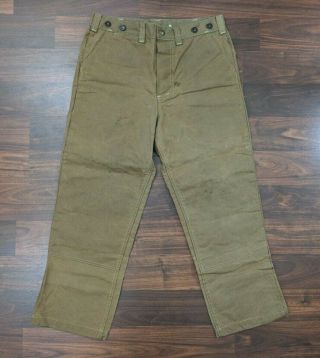 Vtg Filson Double Tin Style 67 Wax Water Repellent Mens Pants Field Size 32 X 26