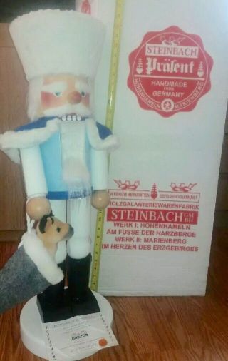Rare Huge Steinbach Father Frost 31 " Tall Nutcracker With And Box