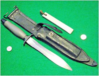 Vtg Sheath 7 " Blade Gerber Mrk Ii Mark 2 Gray Fighting 630 Knife Steel Fold Case