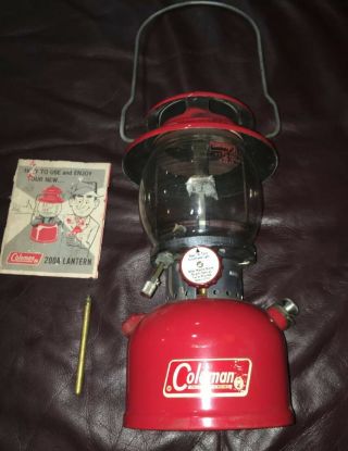 VINTAGE Coleman 200a Lantern August 1968 OLD STOCK w/box 3