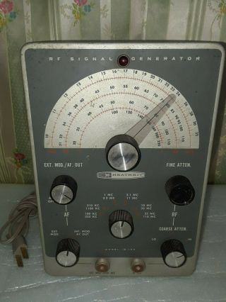 Vintage Heathkit Rf Signal Generator Model 1g - 102,  Great