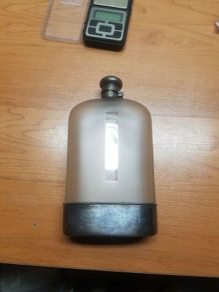 Antique Sterling/ Glass Flask.  Sioux City Ia