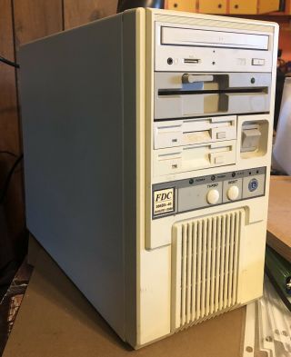Vintage Desktop Computer Fdc 386x - 40 American Megatrends Ami Bios 1985 - 1994