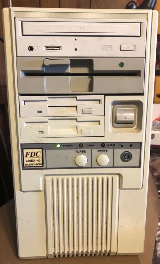 Vintage Desktop Computer FDC 386X - 40 American Megatrends Ami Bios 1985 - 1994 4