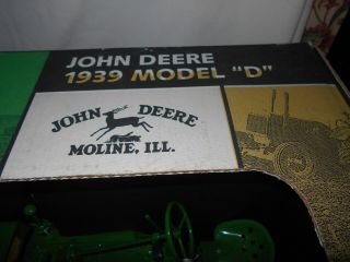 Rare Scale Models 1/8 scale John Deere 1939 Model D Tractor NOS MIB 2