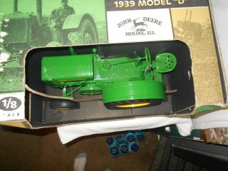 Rare Scale Models 1/8 scale John Deere 1939 Model D Tractor NOS MIB 7