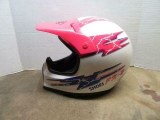 Shoei Fx - 2 Vintage Motorcycle Helmet Adult Large Motocross Dirt Bike Ahrma