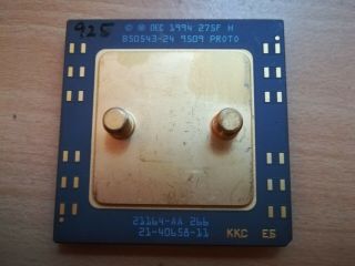 Dec Alpha 21164 - Aa 266,  Proto,  Very Rare Vintage Cpu,  Gold,  Prototype