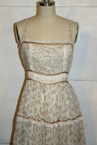 Vintage Gunne Sax dress floral peasant prairie dress bohemian Festival Size 13 4