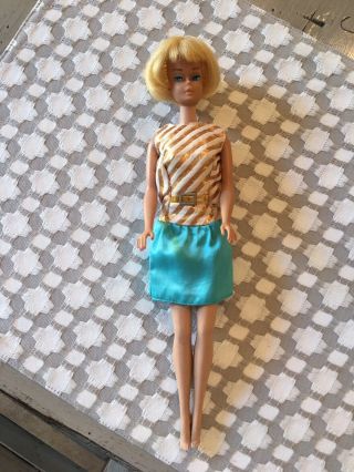 Vintage 1958 American Girl Barbie Doll Blonde W/light Color Lips