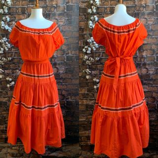 Vintage 50’s Cotton Fiesta Patio Dress Size Medium