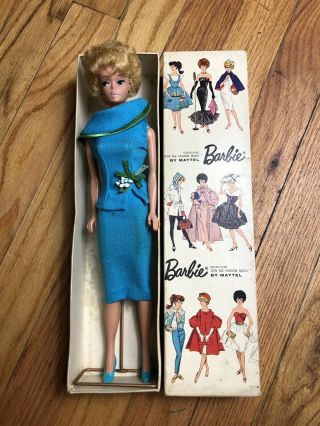 1962 Barbie Doll And Stand - Platinum Ponytail