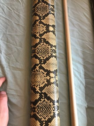 Rare NOS Viking G17 Pool Cue - 4 Points And Snakeskin Case WOOD 10