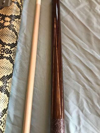 Rare NOS Viking G17 Pool Cue - 4 Points And Snakeskin Case WOOD 4