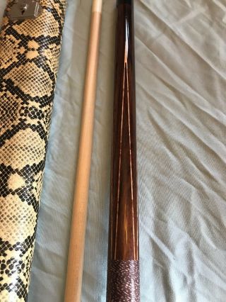 Rare NOS Viking G17 Pool Cue - 4 Points And Snakeskin Case WOOD 5