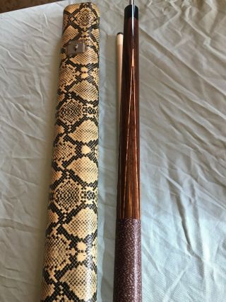 Rare NOS Viking G17 Pool Cue - 4 Points And Snakeskin Case WOOD 7