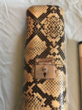 Rare NOS Viking G17 Pool Cue - 4 Points And Snakeskin Case WOOD 8