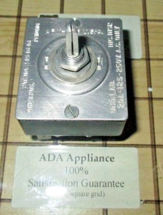 Vintage Thermador Su4 - G Range Burner Switch 2701al37