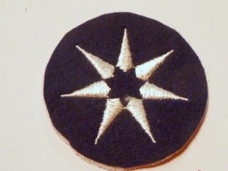A Ww 2 U S Army 7th Service Command Embroidered Felt Cheese Cloth Back Patch