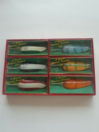 Display Of 6 Eppinger Daredevil Lures Lou J.  Eppinger Dearborn,  Mich