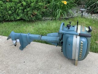 1950 51 7.  5 2 Stroke Evinrude Outboard Boat Motor Johnson Runs 5 6 7 Ss Vintage