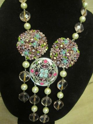 Huge Vintage Sarah Coventry Medallions Statement Necklace - A Repurposed 2