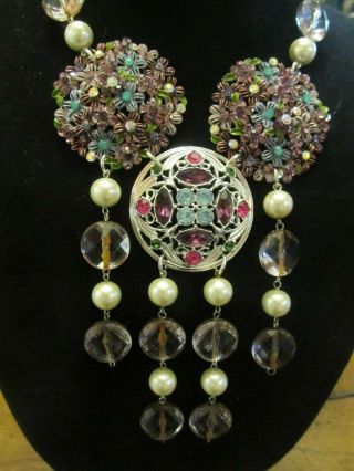 Huge Vintage Sarah Coventry Medallions Statement Necklace - A Repurposed 3