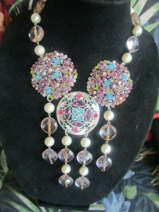 Huge Vintage Sarah Coventry Medallions Statement Necklace - A Repurposed 6