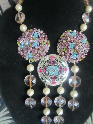 Huge Vintage Sarah Coventry Medallions Statement Necklace - A Repurposed 8