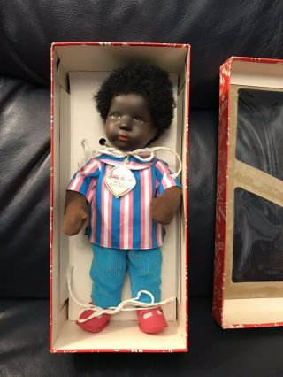Vintage 10 In.  Kayhe Kruse Puppen Black American Doll Named Benjamin.