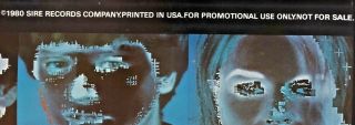 Talking Heads Remain In Light Promo Poster True Vintage David Byrne Brian Eno 6