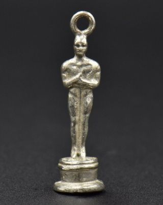 Vintage Academy Award Hollywood Oscar Statue Man Sterling Silver Charm 3d 925