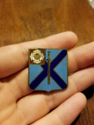 Wwii Sterling 22 Inf (nyng) Di Dui Crest Pin Jp262