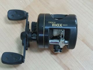 Vintage Abu Garcia Ambassadeur Black Max 1600 Baitcast Reel Made In Sweden